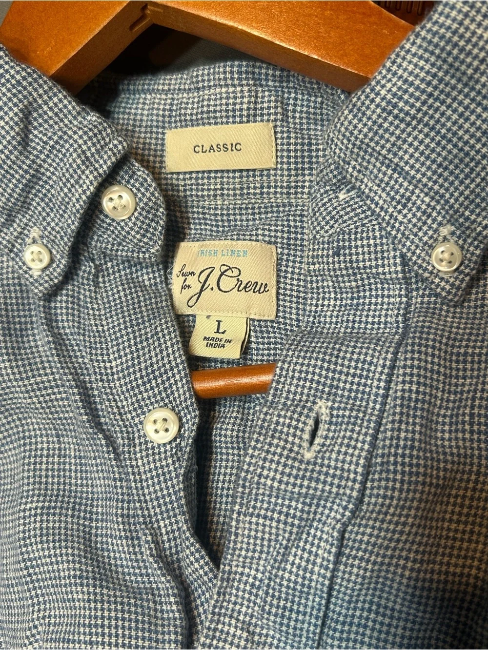 J. Crew Light Blue Irish Linen Button-Down Shirt